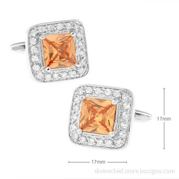 Factory Direct & Best Price Men Fashion Rhinestone Cufflinks